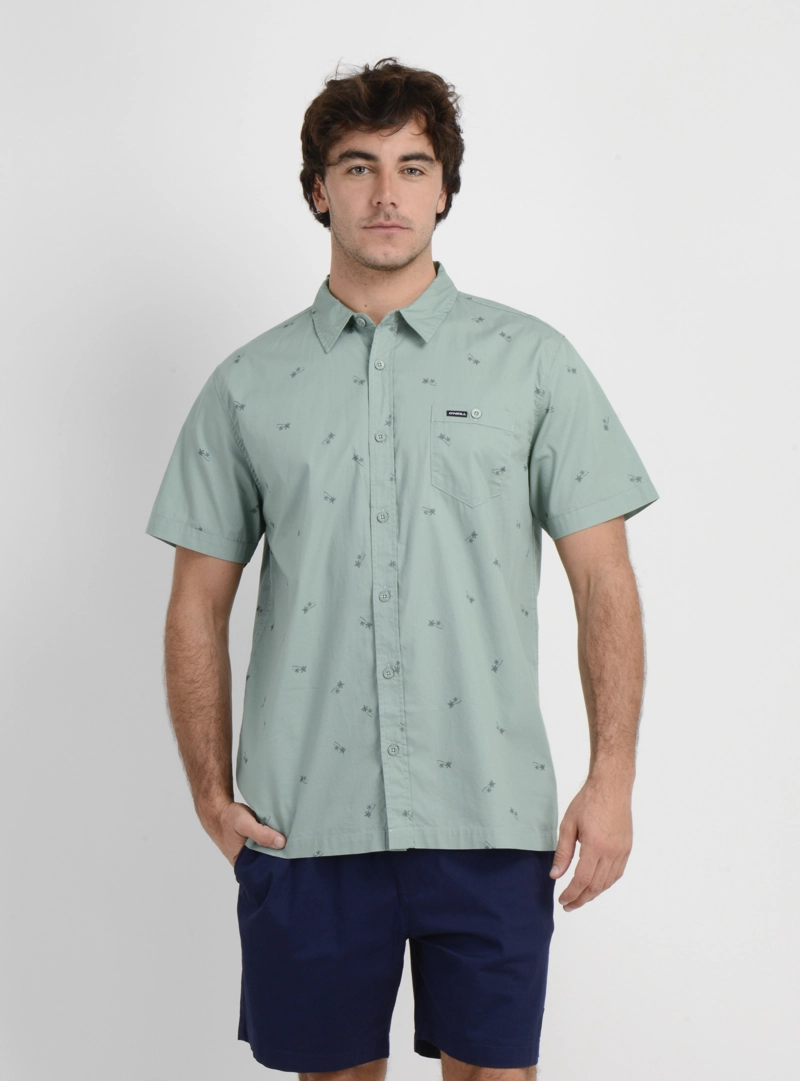 CAMISA MANGA CORTA BLUSTER VERDE CLARO - 2