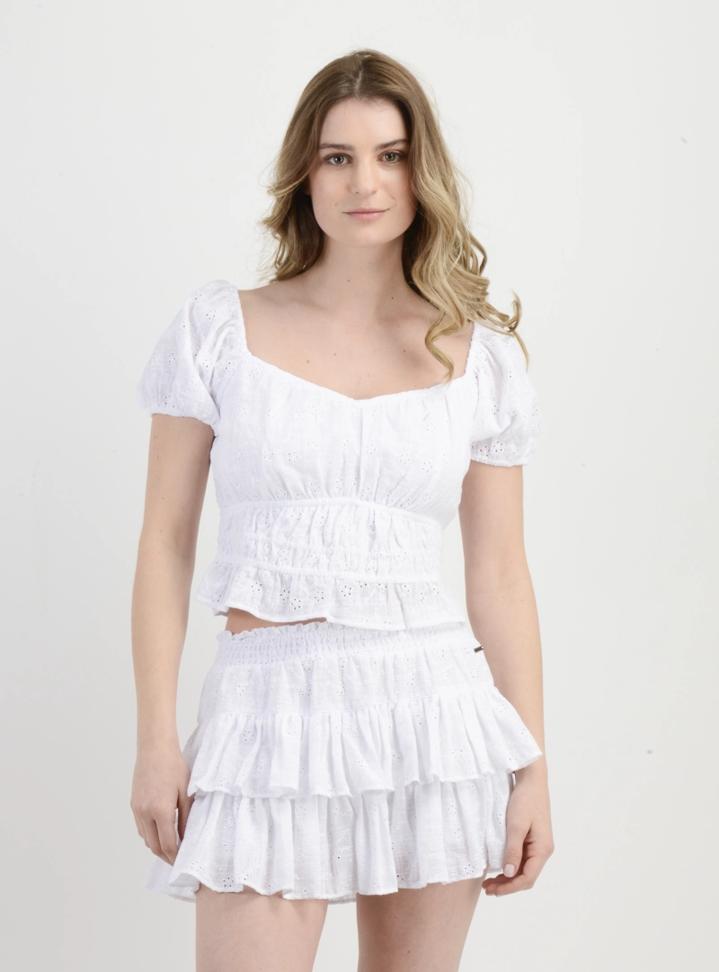 BLUSA MANGA CORTA ADILAH BLANCO - 1