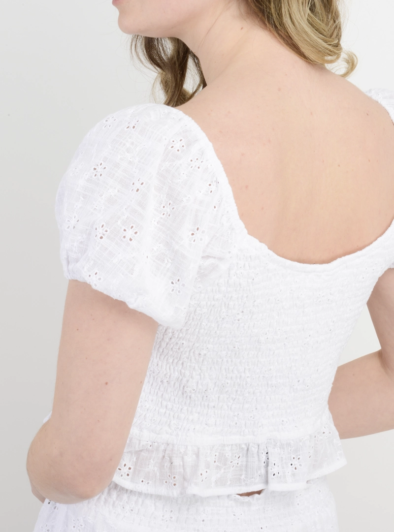 BLUSA MANGA CORTA ADILAH BLANCO - 6