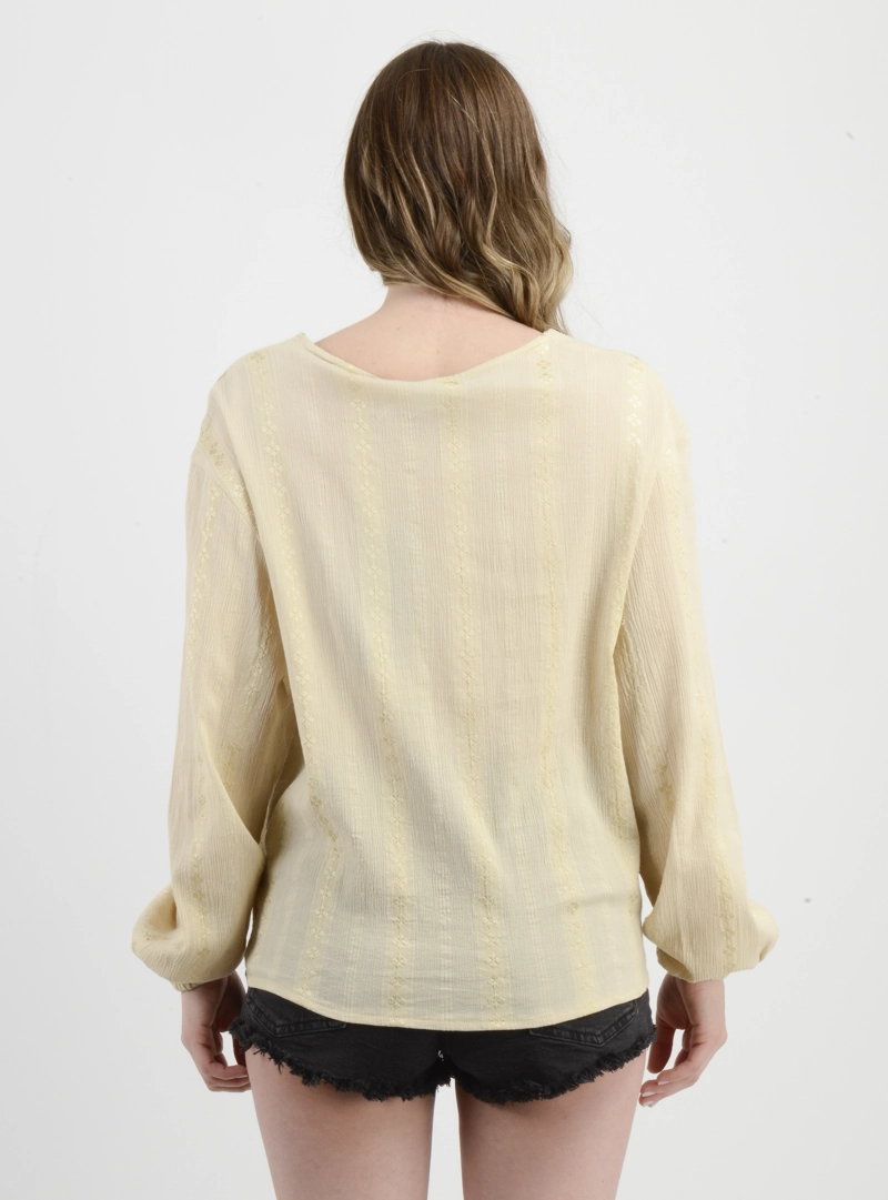 BLUSA MANGA LARGA MARY BEIGE - 2