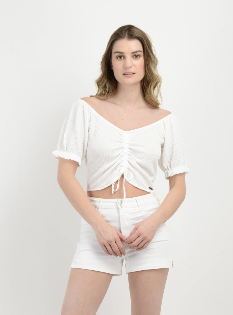 POLERA MANGA CORTA LEANNE II BLANCO - 1