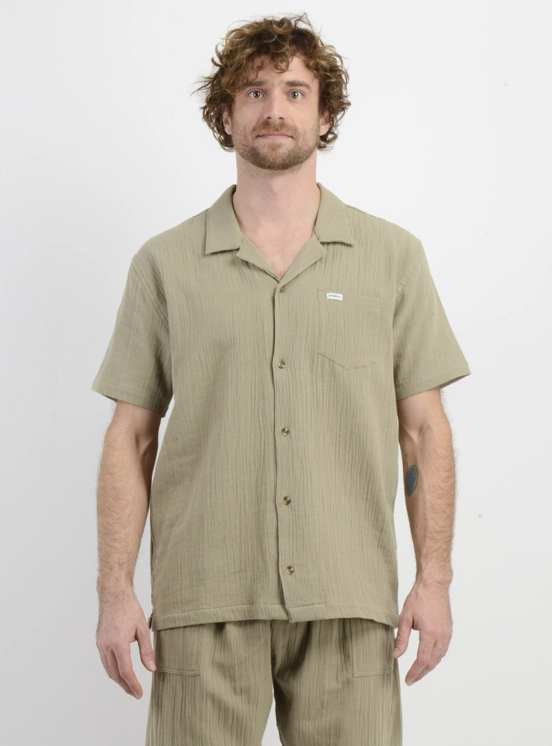 CAMISA MANGA CORTA SUNSET VERDE - 1