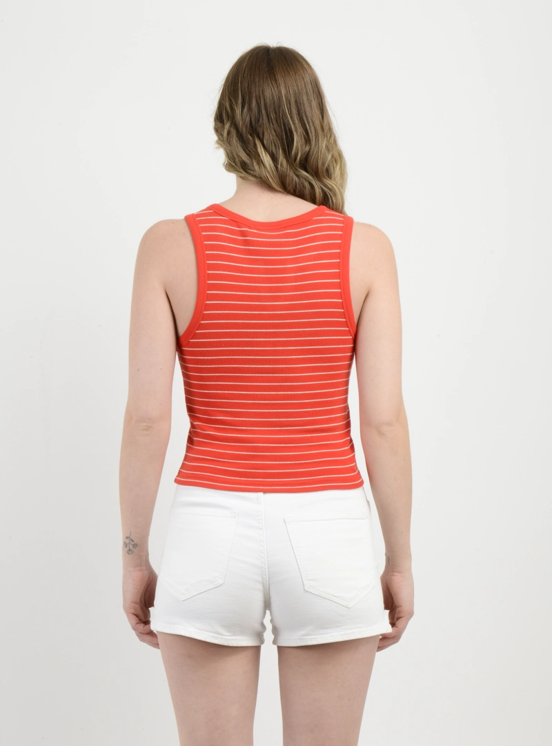 POLERA RIB SIN MANGAS CLOVE ROJO - 2
