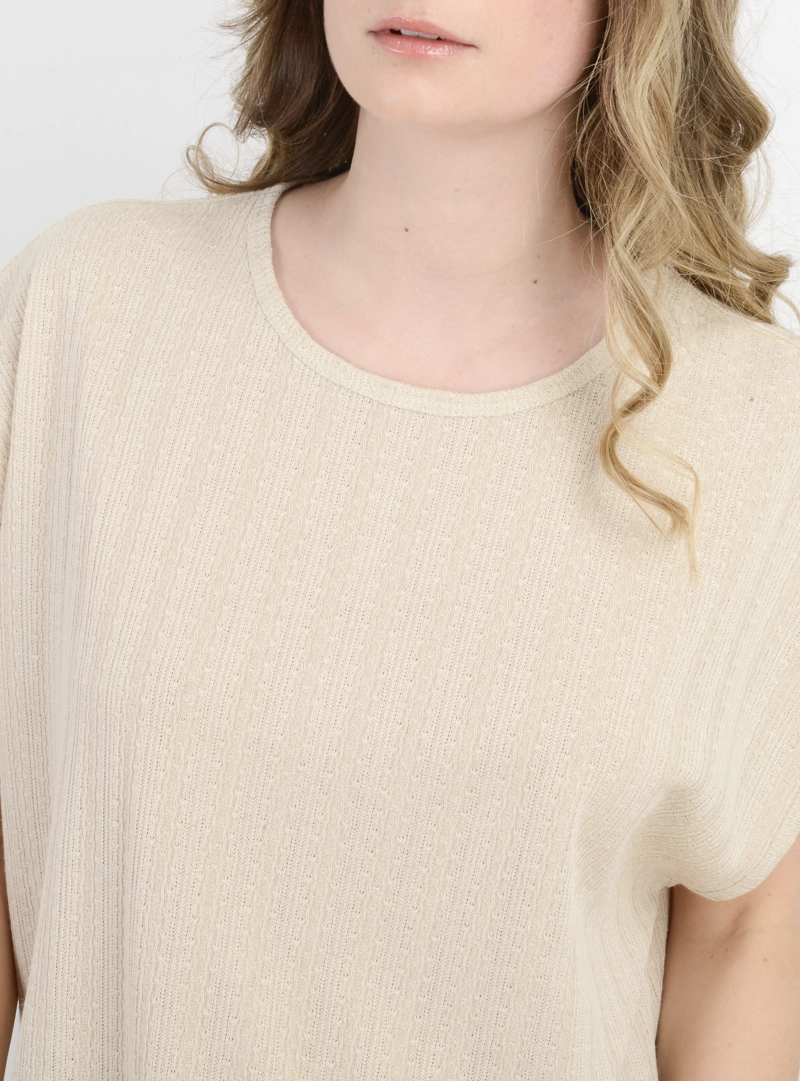 POLERA MANGA CORTA JULIE BEIGE - 5