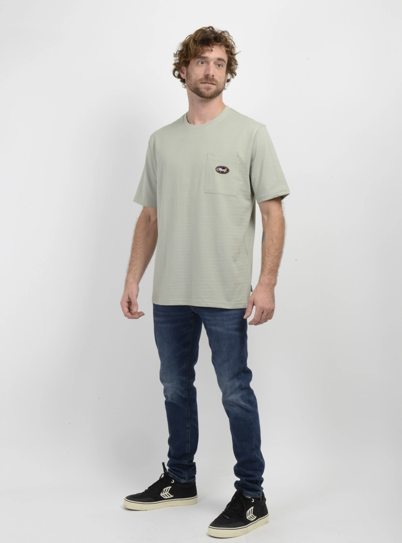 POLERA MANGA CORTA POCKET VERDE CLARO - 3