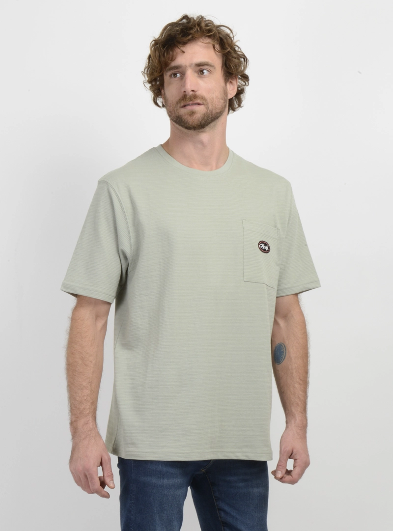 POLERA MANGA CORTA POCKET VERDE CLARO - 4