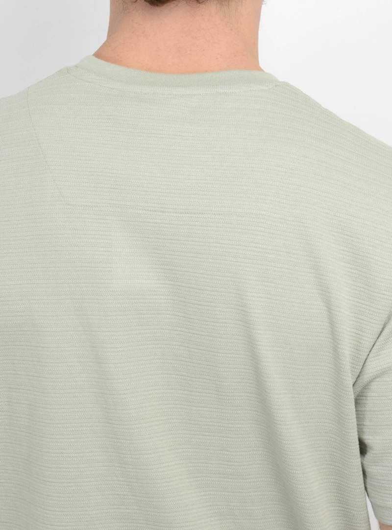 POLERA MANGA CORTA POCKET VERDE CLARO - 6
