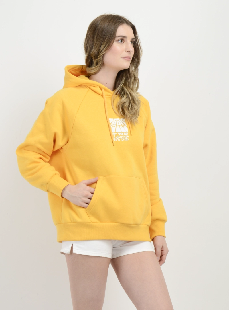 POLERON WOTW HOODIE AMARILLO - 4