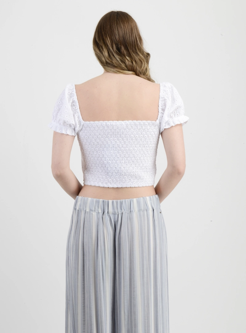 BLUSA MANGA CORTA HOXIE BLANCO - 2