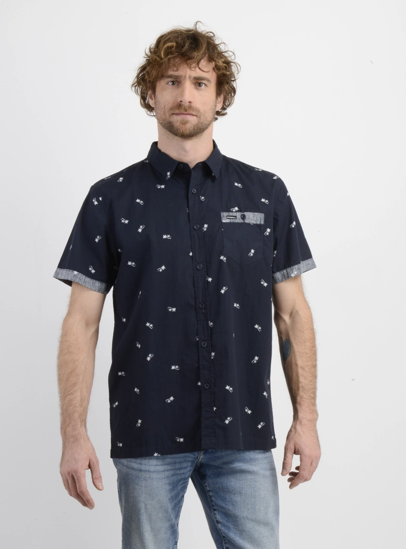 CAMISA MANGA CORTA BLUSTER AZUL OSCURO - 1