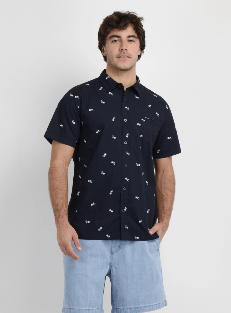 CAMISA MANGA CORTA BLUSTER AZUL OSCURO - 2