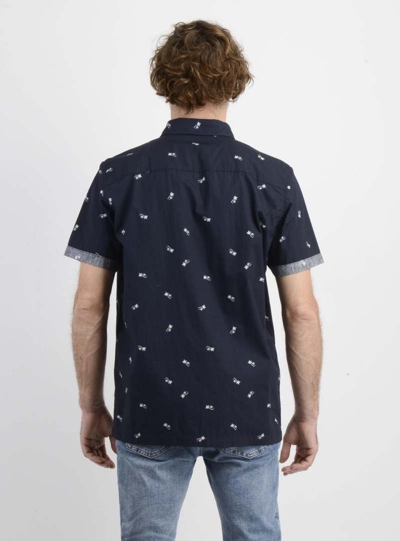CAMISA MANGA CORTA BLUSTER AZUL OSCURO - 3