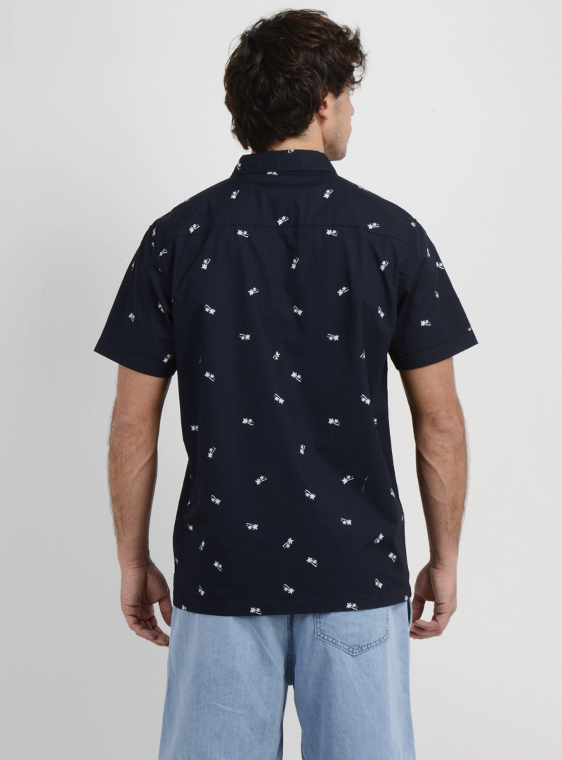 CAMISA MANGA CORTA BLUSTER AZUL OSCURO - 4