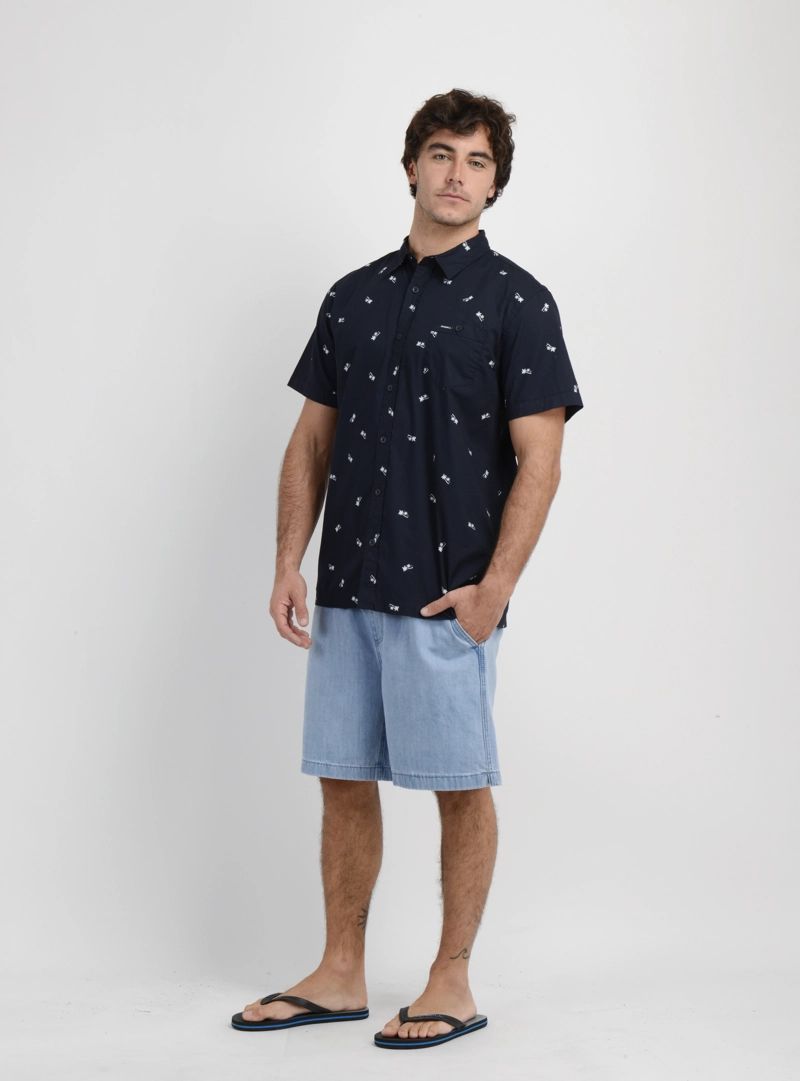 CAMISA MANGA CORTA BLUSTER AZUL OSCURO - 6