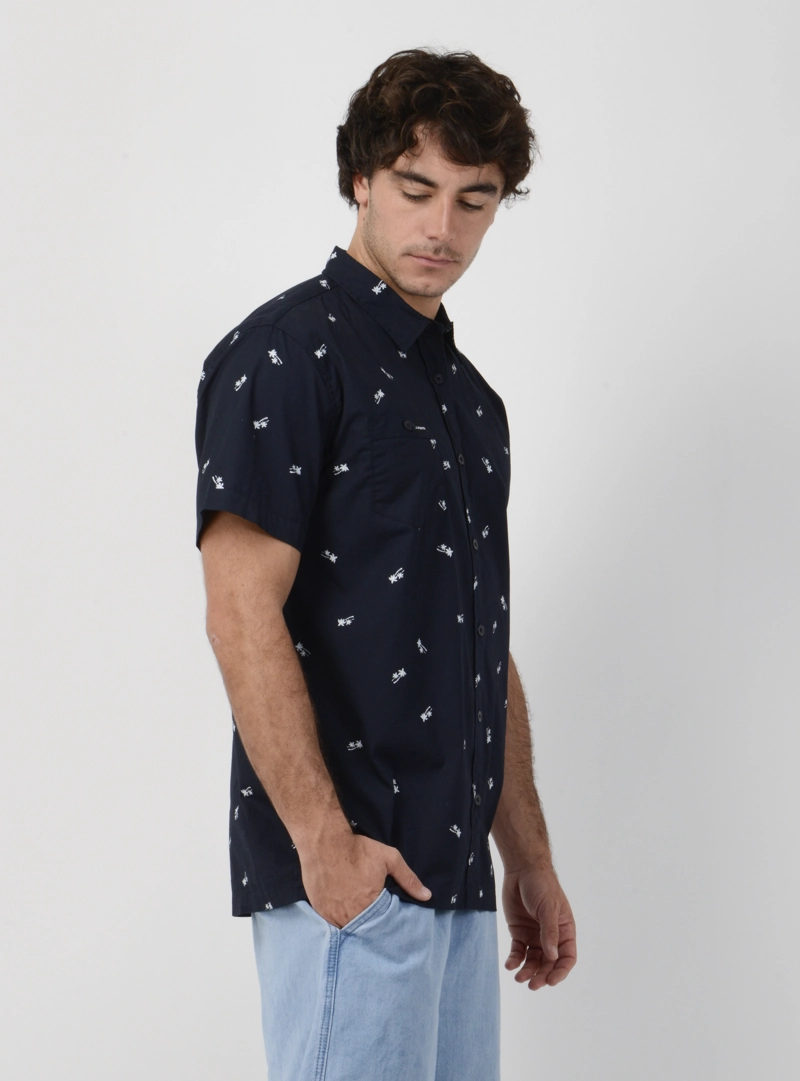 CAMISA MANGA CORTA BLUSTER AZUL OSCURO - 8