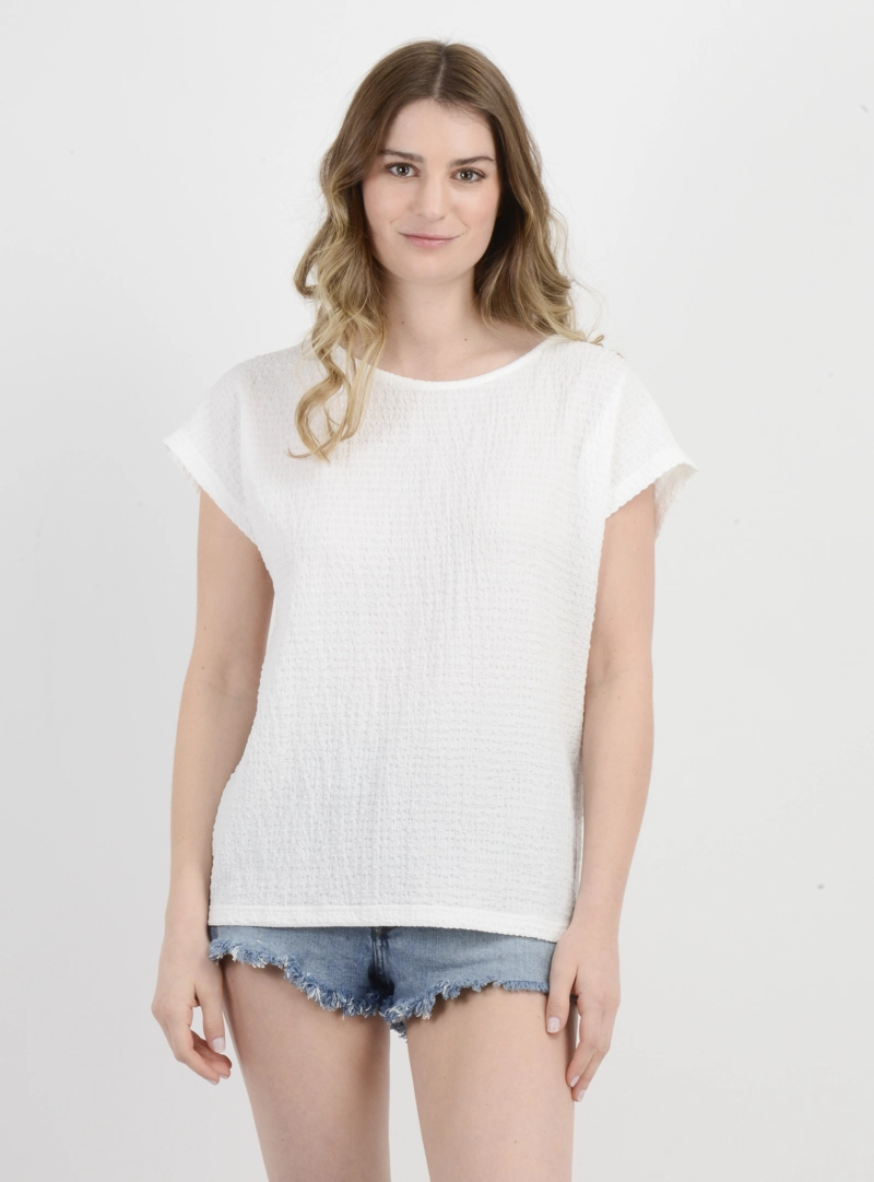 POLERA MANGA CORTA ELISA BLANCO - 1
