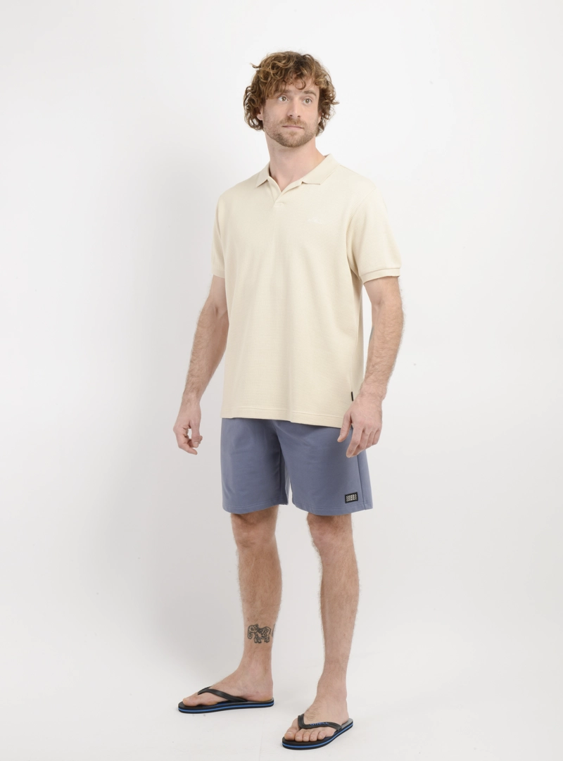 POLERA TEJIDA MANGA CORTA RIVERA BEIGE CLARO - 3