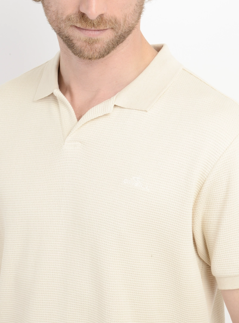 POLERA TEJIDA MANGA CORTA RIVERA BEIGE CLARO - 5