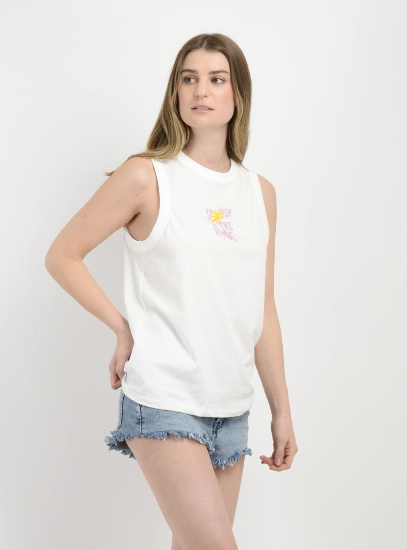 POLERA SIN MANGAS WOTW  BEIGE CLARO - 4