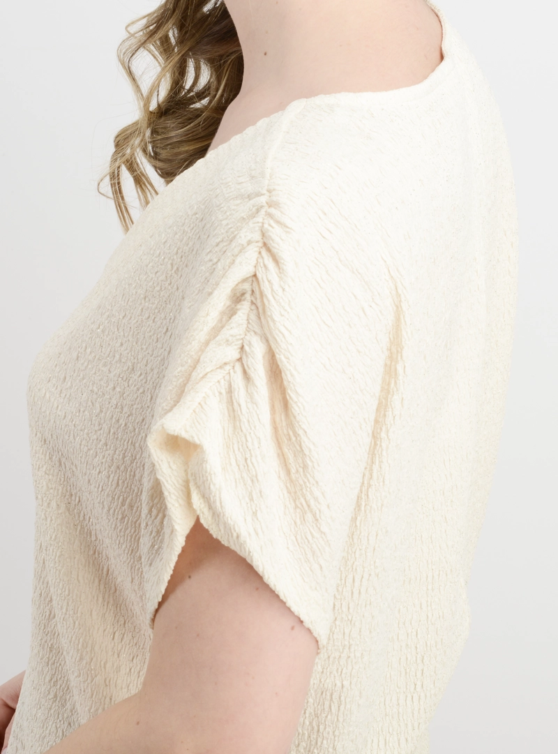 POLERA MANGA CORTA CAMILE BEIGE CLARO - 6