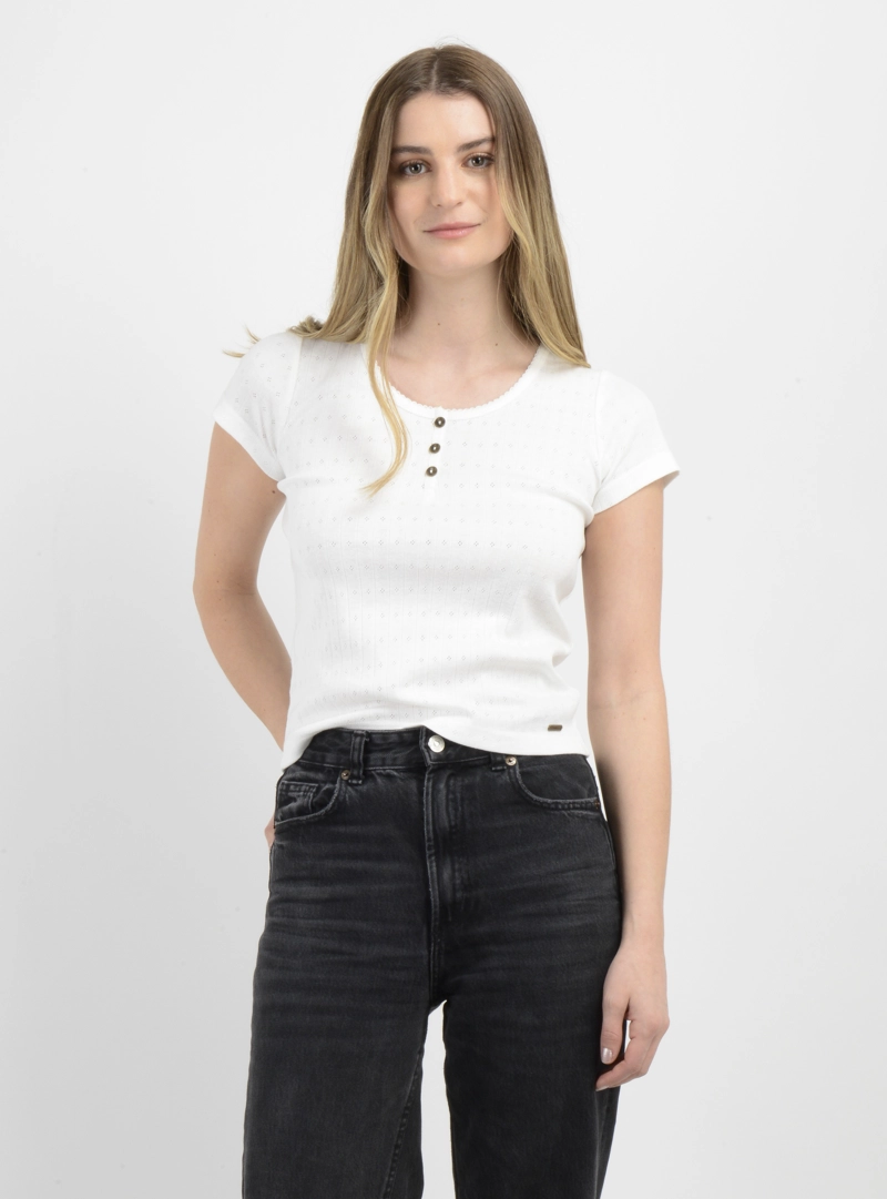 POLERA MANGA CORTA JOEY II BEIGE CLARO - 1