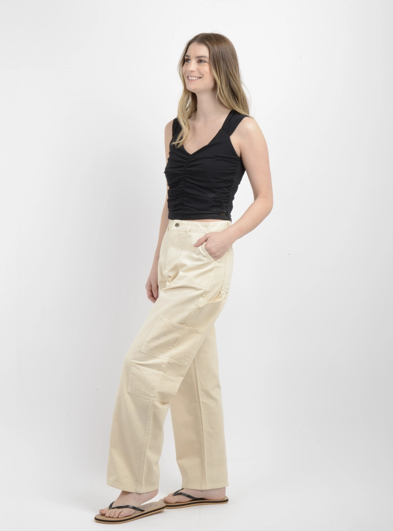 PANTALON SEVIE BEIGE CLARO - 3