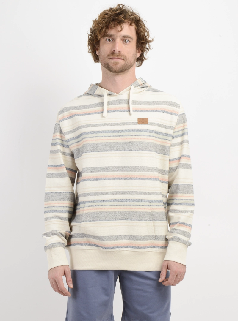 POLERON BAVARO STRIPE HOODIE BEIGE CLARO S
