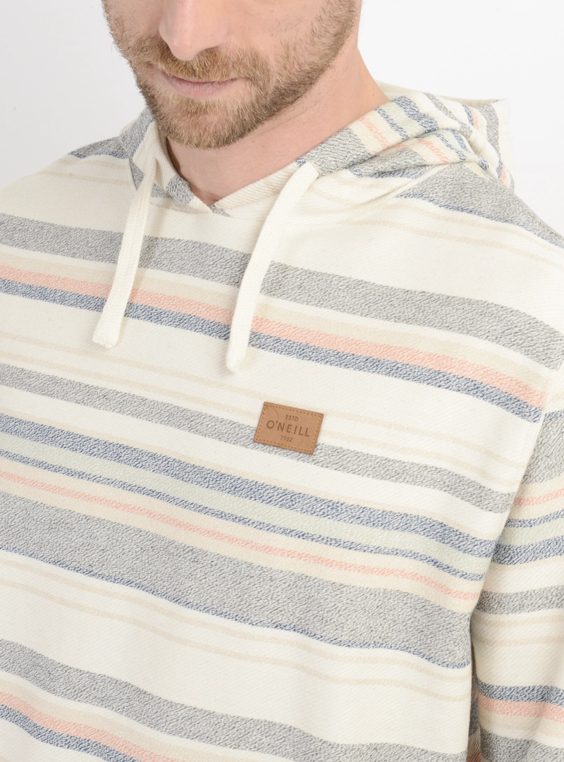 POLERON BAVARO STRIPE HOODIE BEIGE CLARO - 5