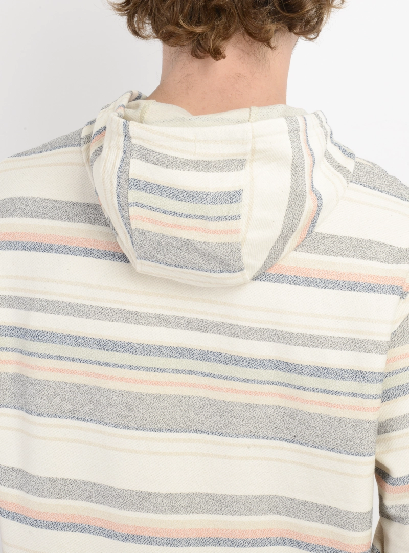 POLERON BAVARO STRIPE HOODIE BEIGE CLARO - 6
