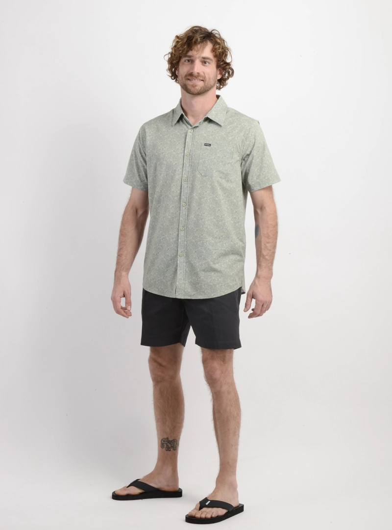 CAMISA MANGA CORTA TRVLR TRAVERSE FLORAL VERDE - 3