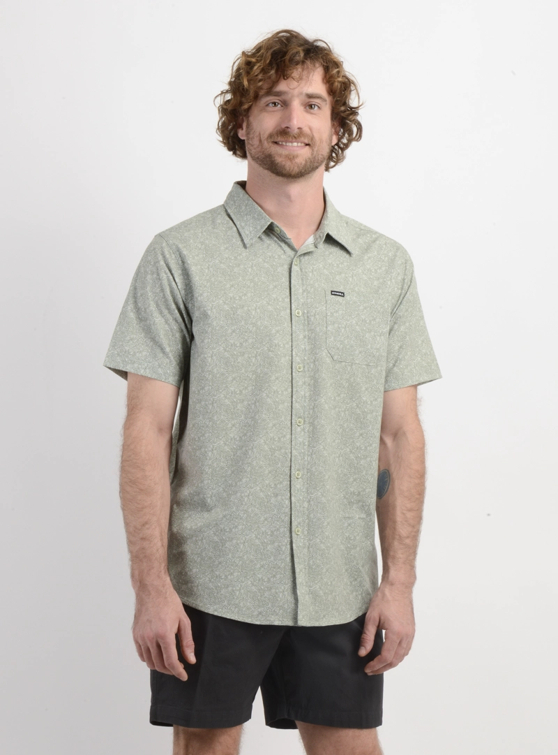 CAMISA MANGA CORTA TRVLR TRAVERSE FLORAL VERDE - 4