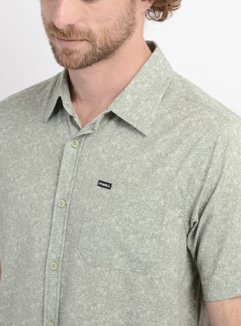 CAMISA MANGA CORTA TRVLR TRAVERSE FLORAL VERDE - 5