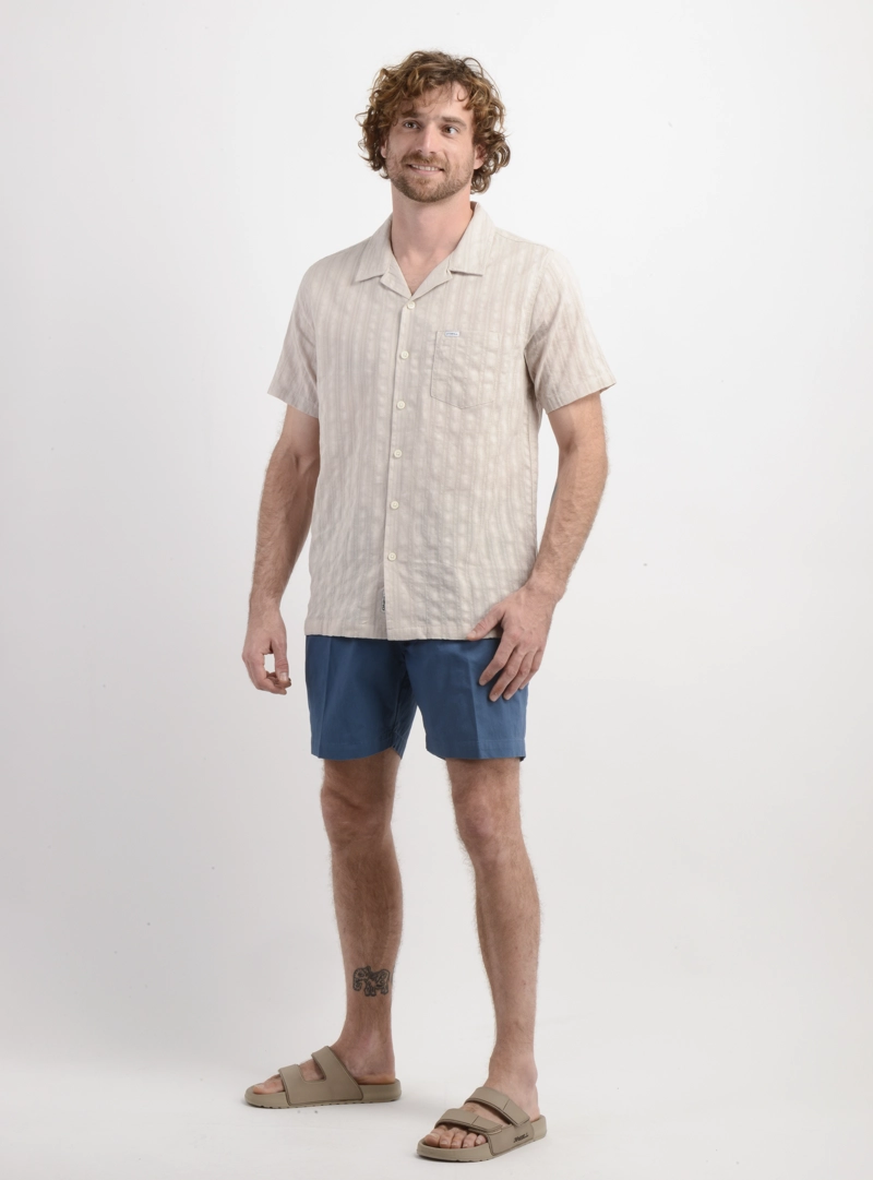 CAMISA MANGA CORTA POLARIZE BEIGE - 3