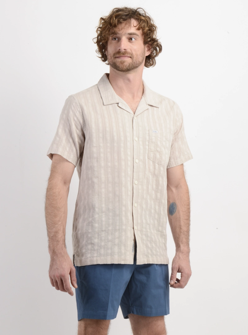 CAMISA MANGA CORTA POLARIZE BEIGE - 4