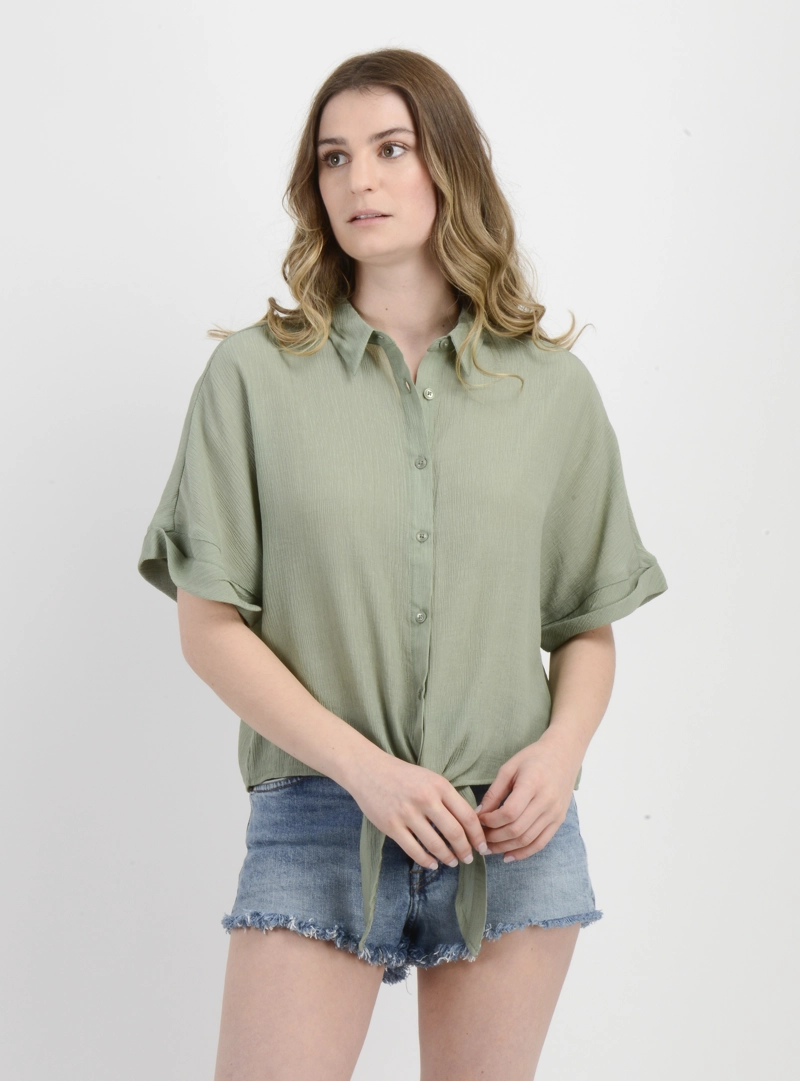 BLUSA MANGA CORTA BRINLEY VERDE - 1