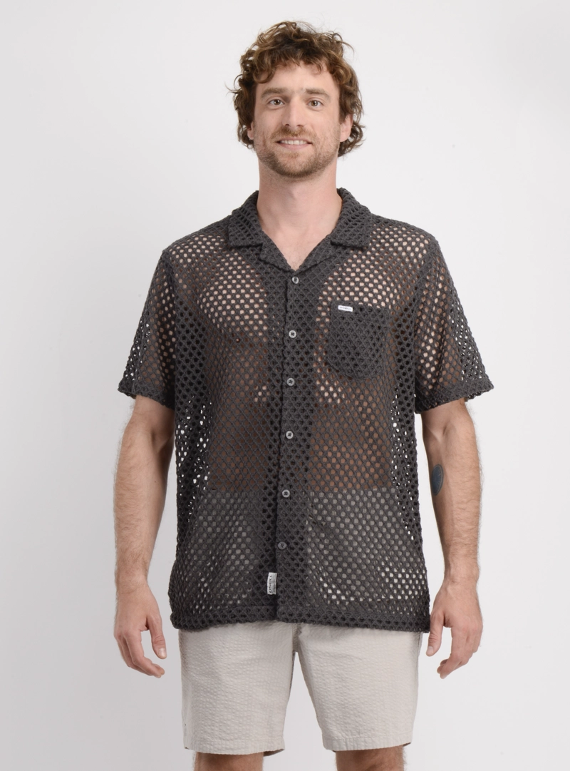 CAMISA MANGA CORTA SUMMERTIME GRIS OSCURO S