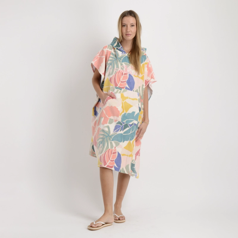 PONCHO TOALLA SIREN PALM ROSADO - 1