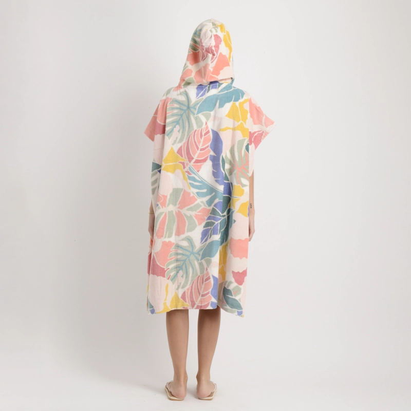 PONCHO TOALLA SIREN PALM ROSADO - 2