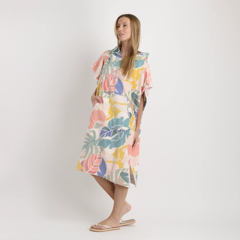 PONCHO TOALLA SIREN PALM ROSADO - 3