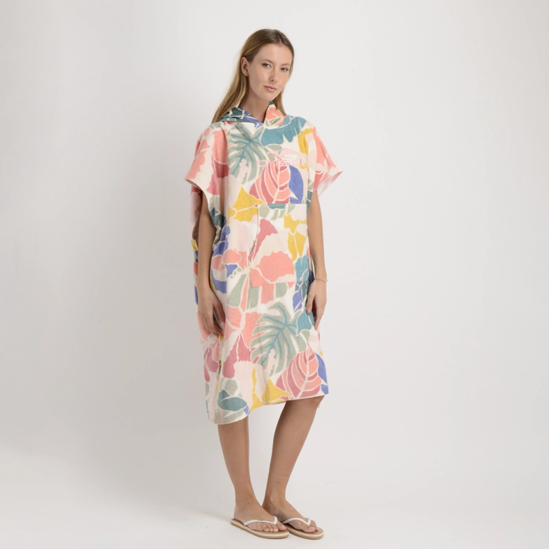 PONCHO TOALLA SIREN PALM ROSADO - 4