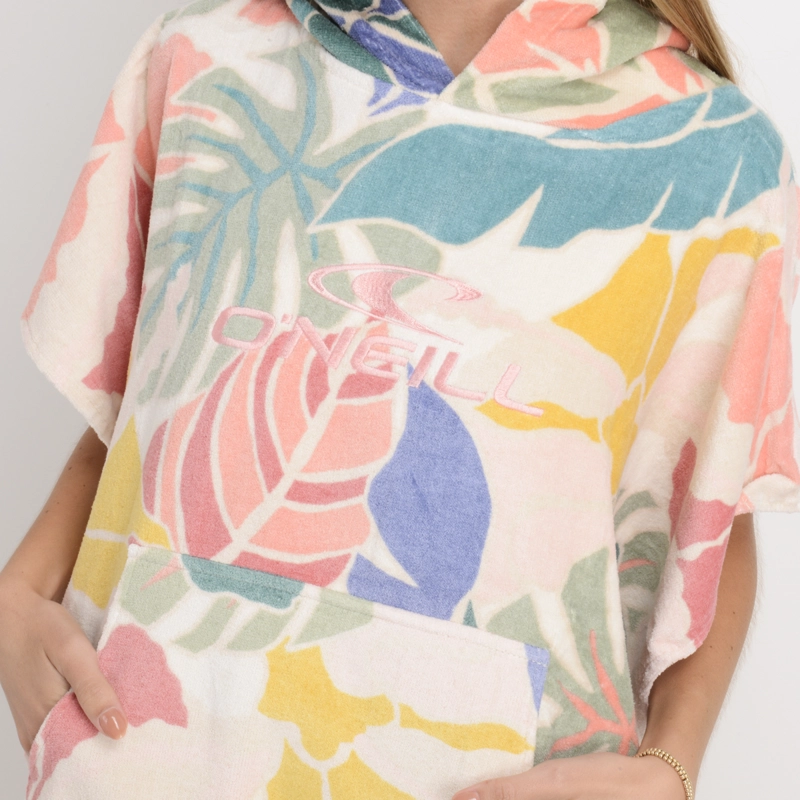 PONCHO TOALLA SIREN PALM ROSADO - 5