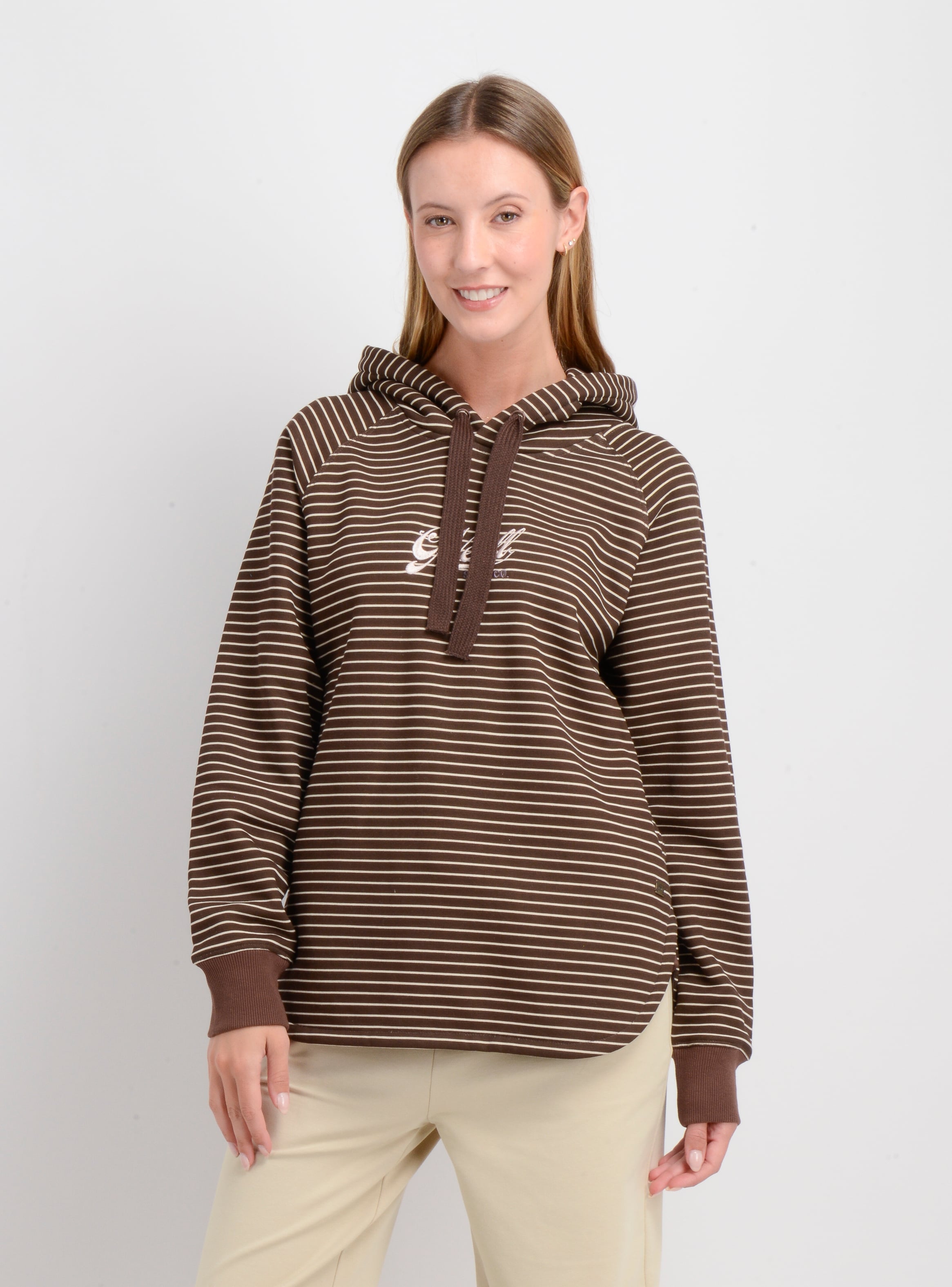 POLERON HOODIE CALLIE CAFE - 1