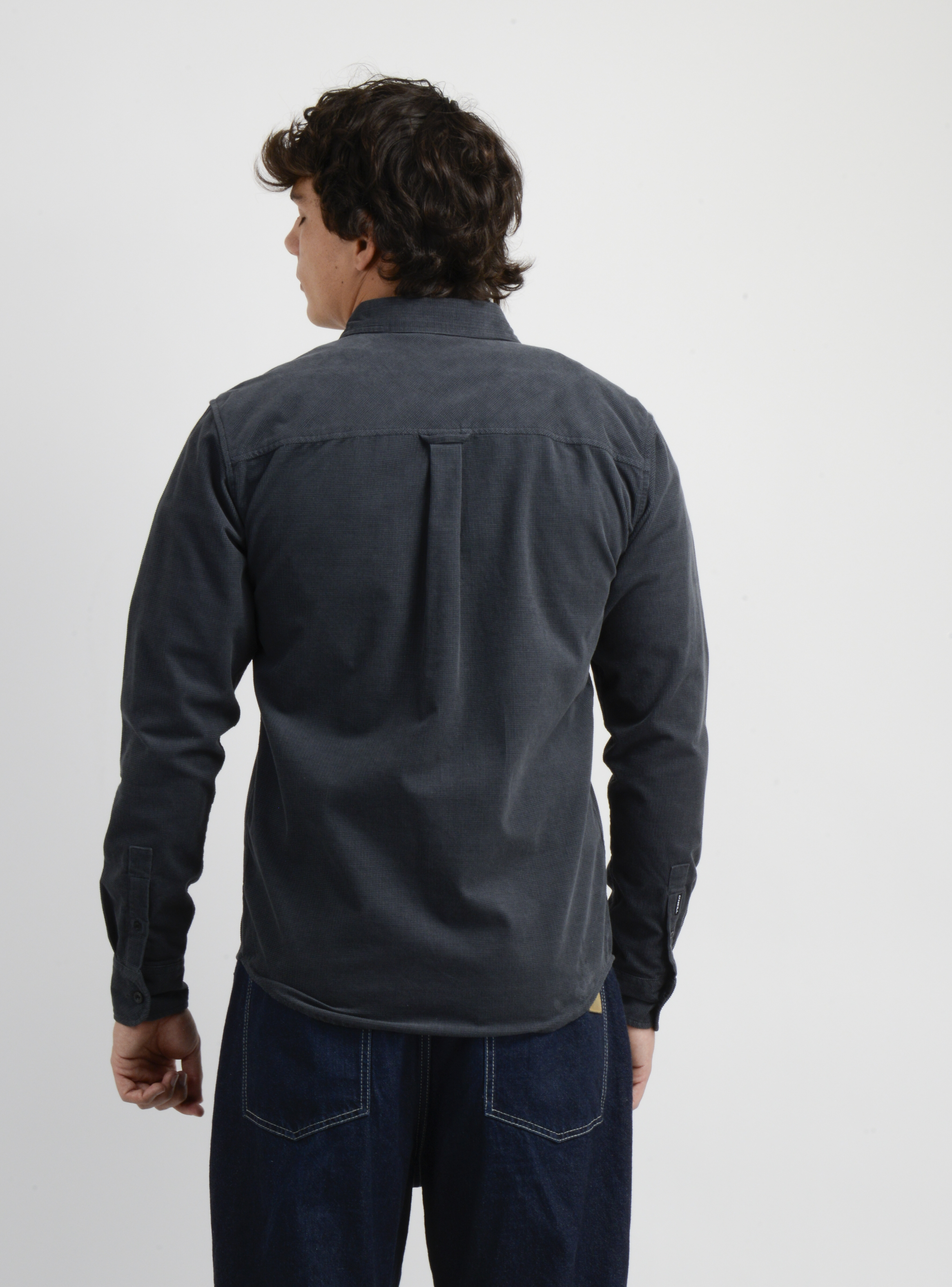 CAMISA MANGA LARGA CLINT GRIS OSCURO - 2
