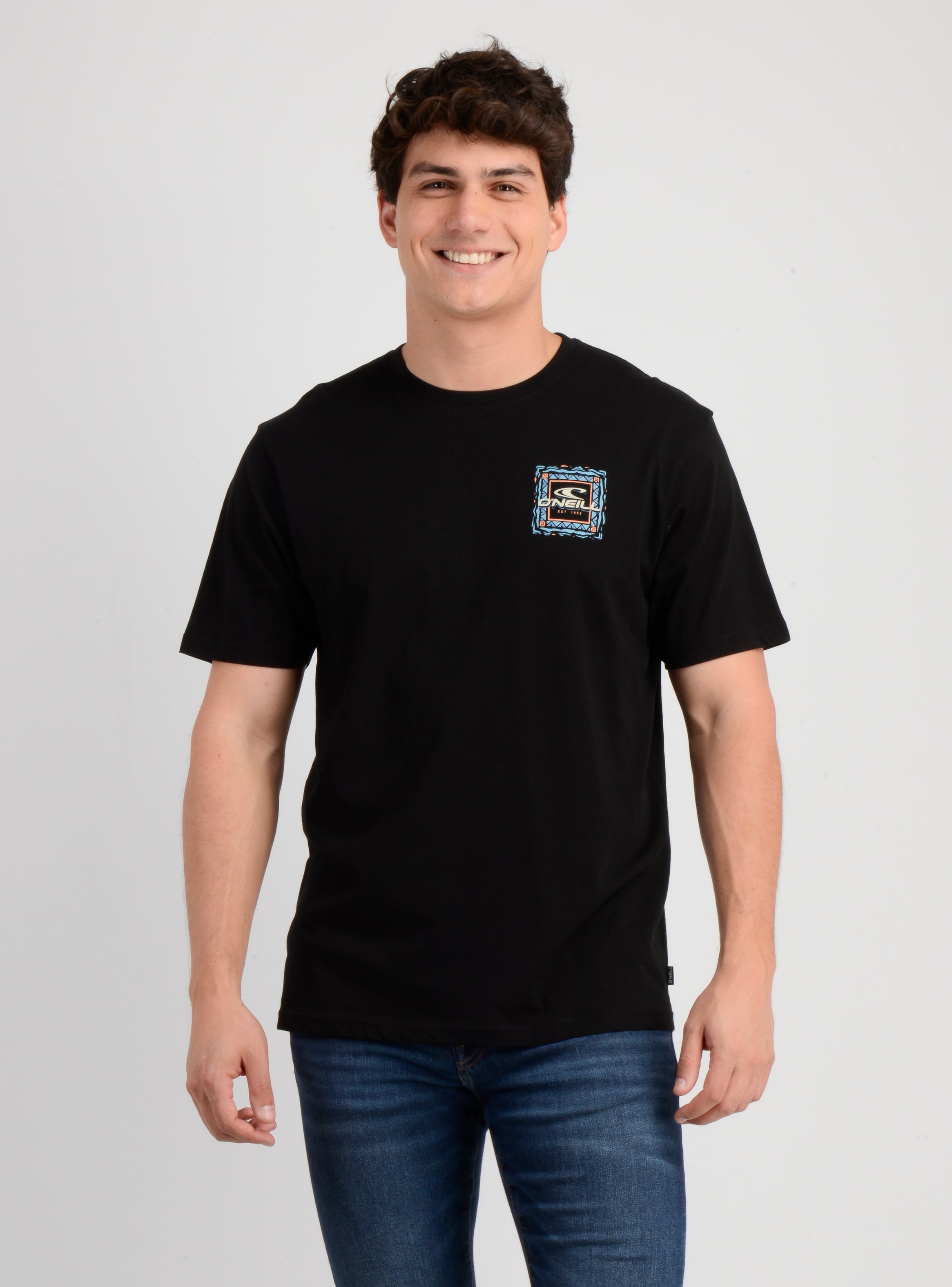 POLERA MANGA CORTA PATTERNS NEGRO - 1