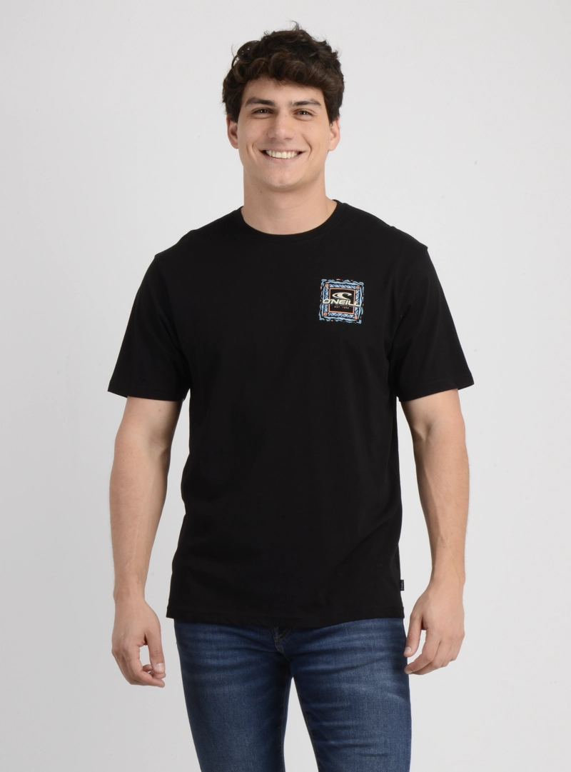 POLERA MANGA CORTA PATTERNS NEGRO - 1