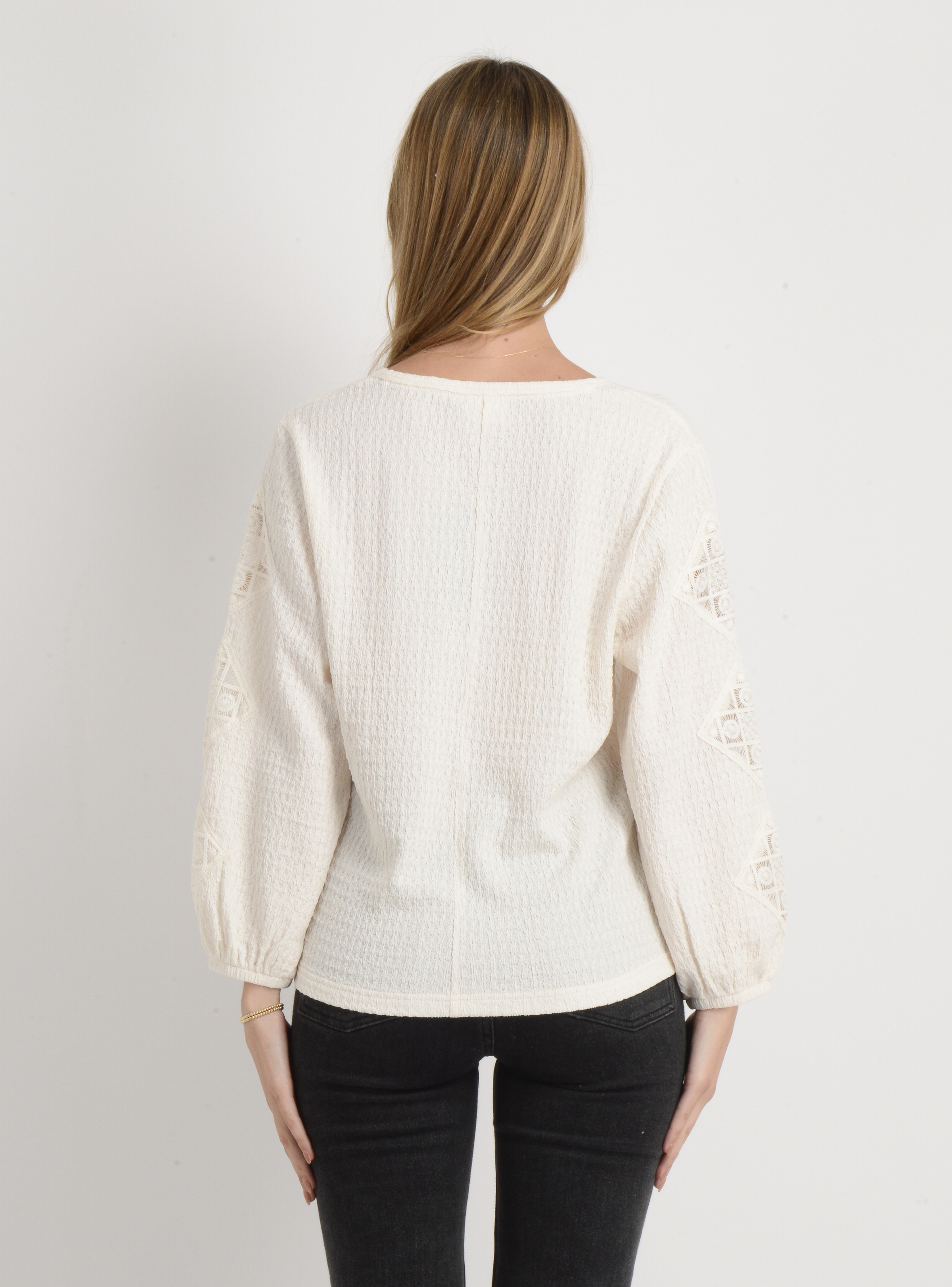 POLERA MANGA LARGA BRAYTON BEIGE CLARO - 2
