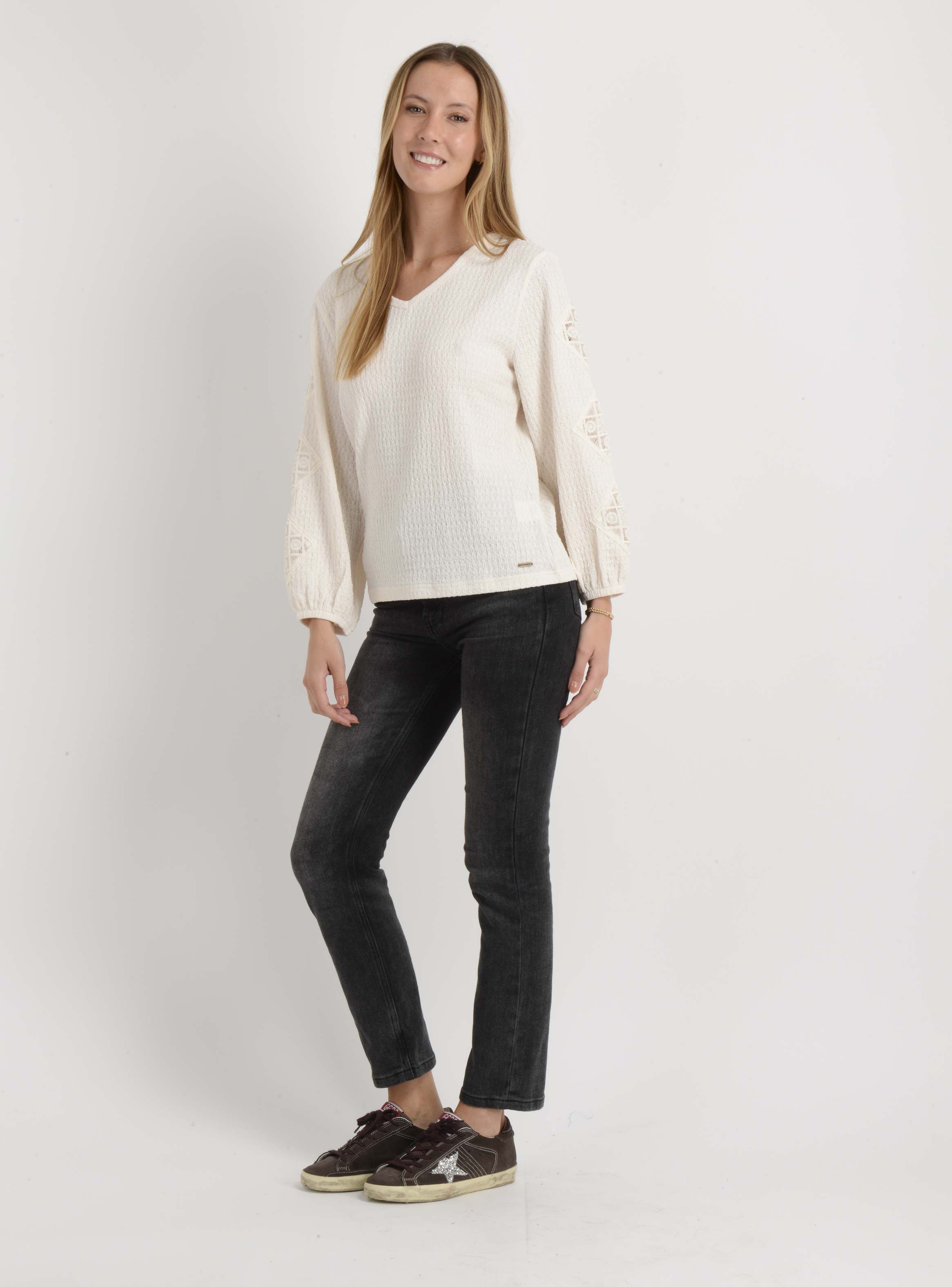 POLERA MANGA LARGA BRAYTON BEIGE CLARO - 3