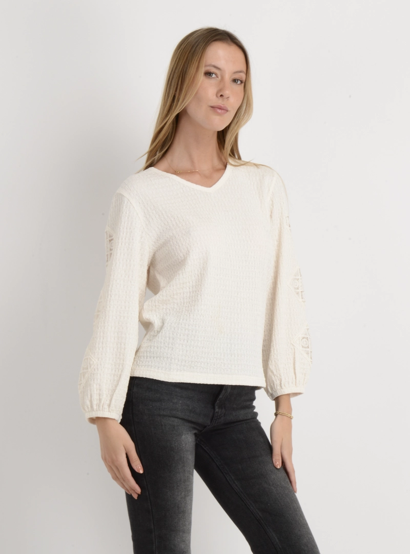 POLERA MANGA LARGA BRAYTON BEIGE CLARO - 4