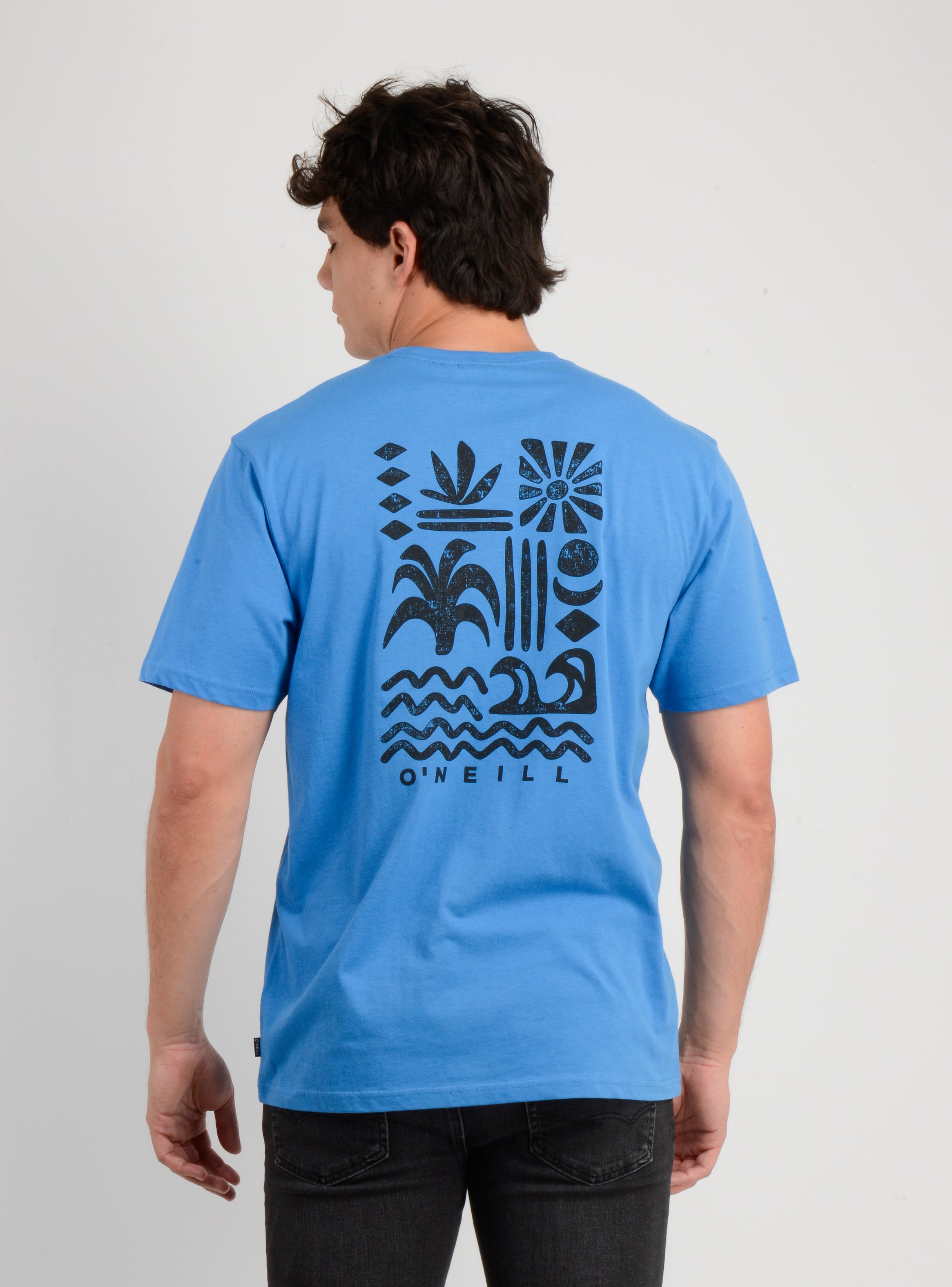 POLERA MANGA CORTA GLYPHS AZUL - 2
