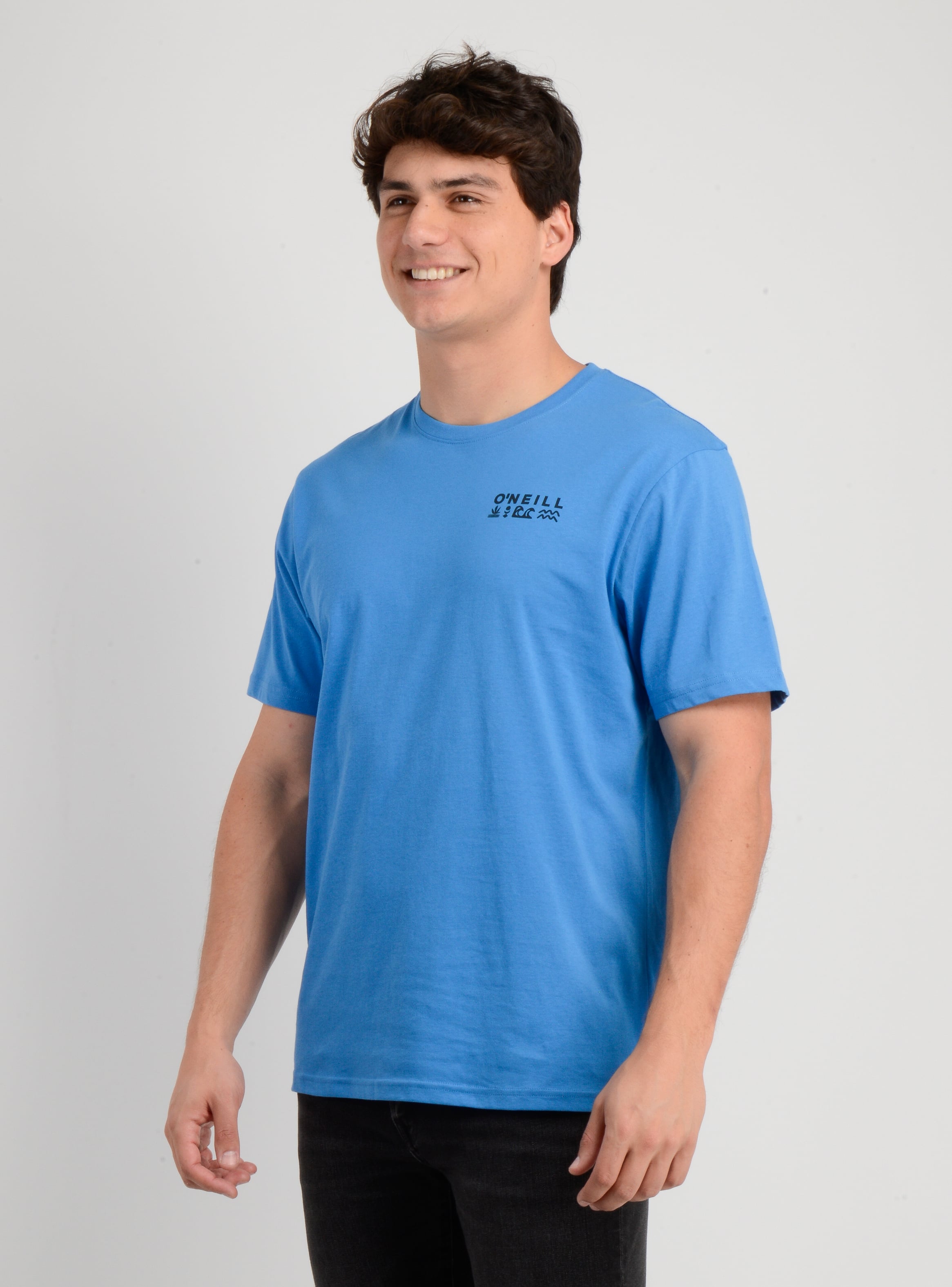 POLERA MANGA CORTA GLYPHS AZUL - 3